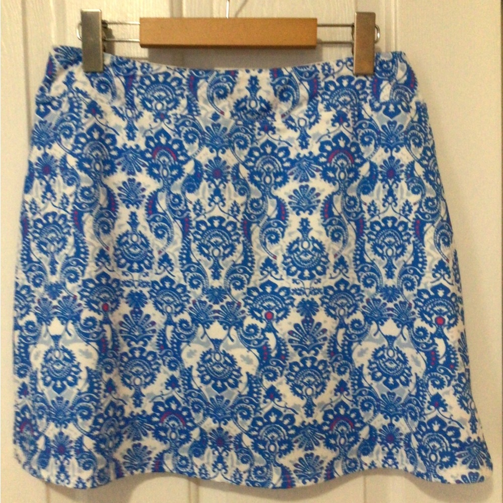 Ekouaer Blue, White and Pink Patterned Women's Skort! Sz. L!